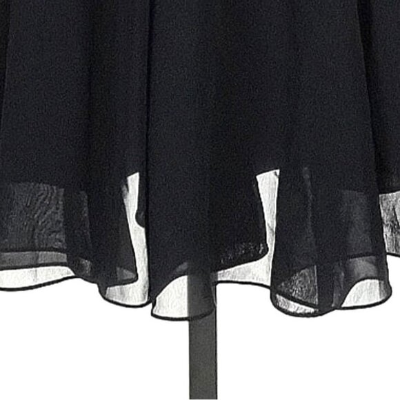 Dessy Collection LBD Strapless Cocktail Dress 2 Midi Black Chiffon Formal Prom - Picture 5 of 13